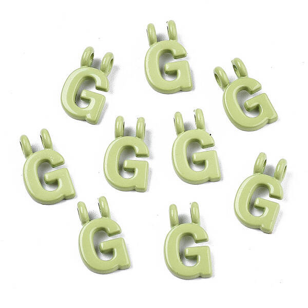 Spray Painted Alloy  2-Loop Link Pendants