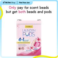 GoldKey 4-in-1 longer lasting floral fragrance stronger cleaning power protect the color of clothes 42 pieces laundry deterge...