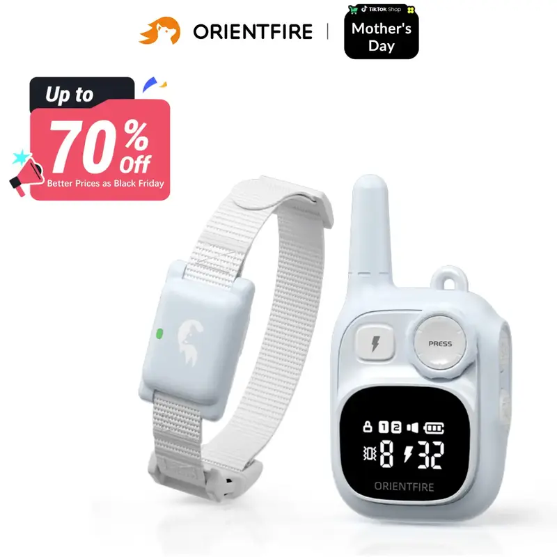 ORIENTFIRE Dog Shock Training Collar 2000-3300 FT Model Remote Operation, IPX7 Waterproof, 3 Modes to Assist Dog Behavior Gui...