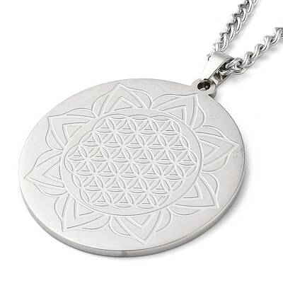 Non-Tarnish 304 Stainlessa Steel Curb Chain Pendant Necklaces