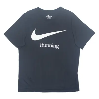 NIKE Running Dri-fit Mens T-Shirt Black M