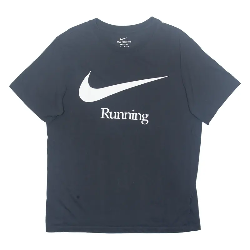 NIKE Running Dri-fit Mens T-Shirt Black M