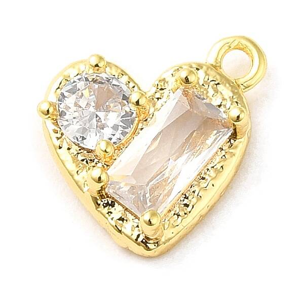 Brass Micro Pave Cubic Zirconia Pendants