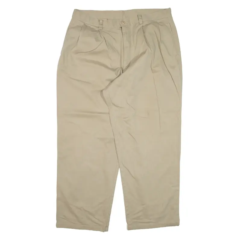 NAUTICA Trousers Beige Relaxed Tapered Mens W38 L30