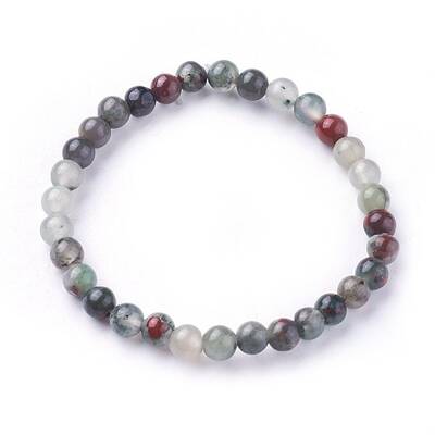 Natural African Bloodstone Beads Stretch Bracelets