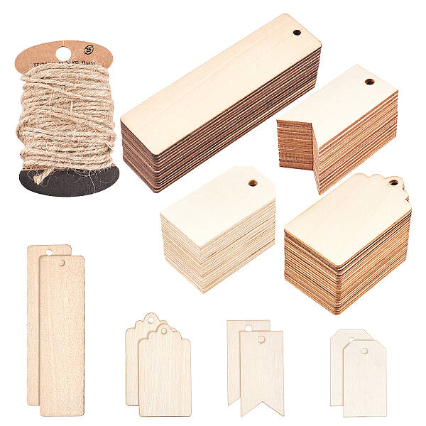 Unfinished Natural Wood Big Pendants
