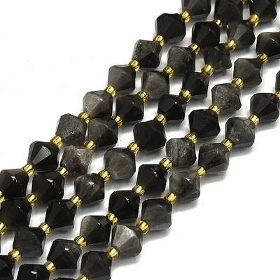 Natural Obsidian Beads Strands