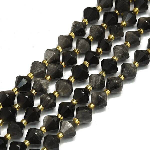 Natural Obsidian Beads Strands