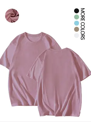 Men's Plain Round Neck Tee, T Shirts for Men, Going Out Summer Clothes Outfit, Regular Fit Simple Basic Crewneck Shortsleeve ...