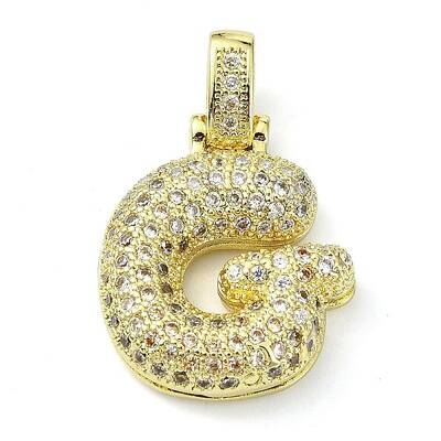 Brass Micro Pave Clear Cubic Zirconia Pendants