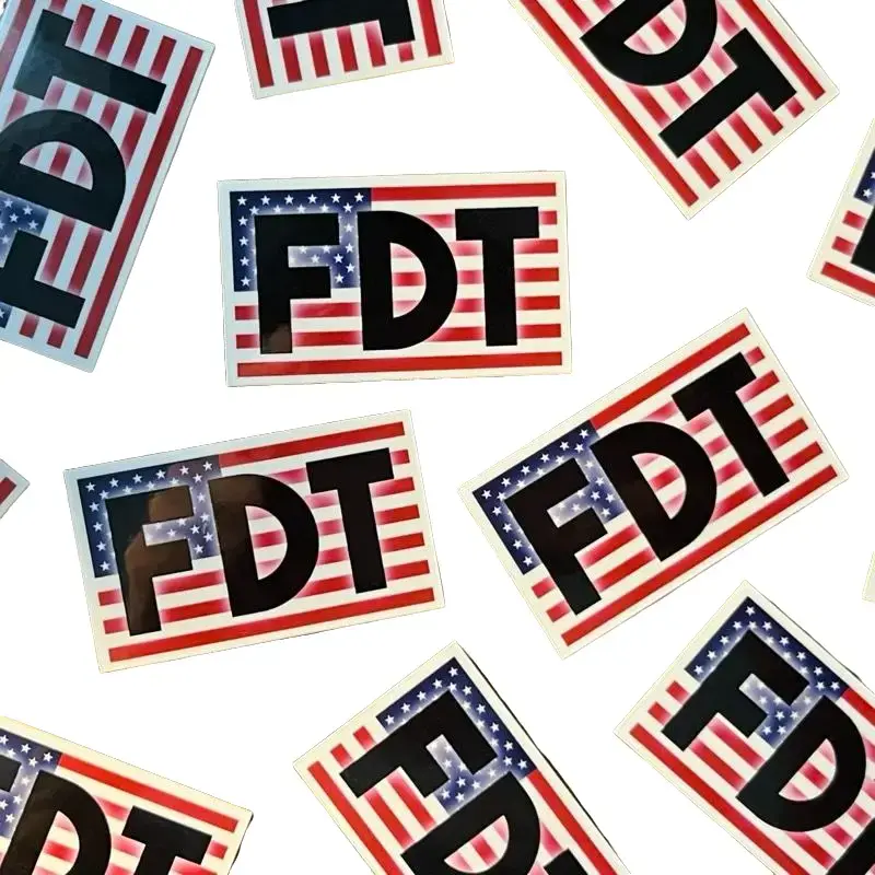 FDT American Flag Vinyl Stickers 2 Inches Mini