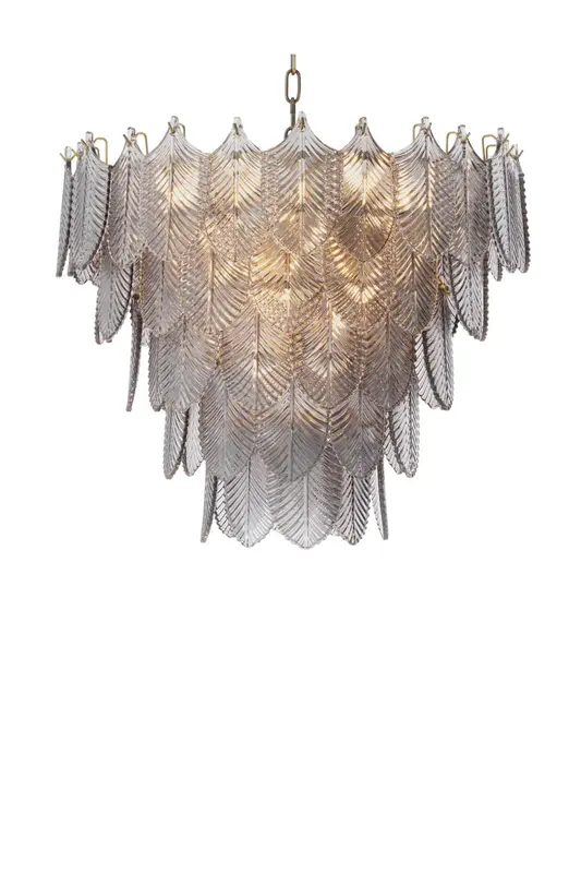 Smoked Glass Layered Chandelier | Eichholtz Verbier S