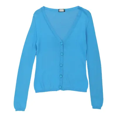 Versus By Versace Cardigan - Large Blue Cotton | Size: large