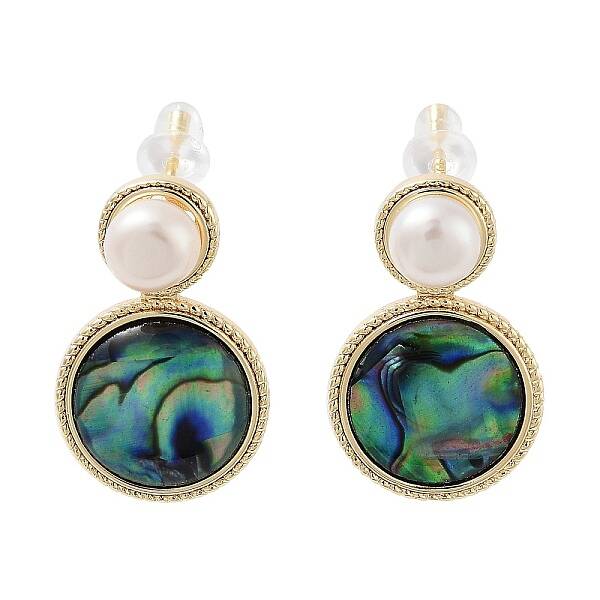Pearl Dangle Stud Earrings