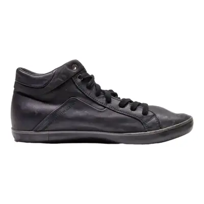 GEOX High Top Trainers Black Leather Mens UK 7