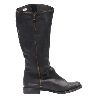 TIMBERLAND High Boots Black Leather Womens UK 5