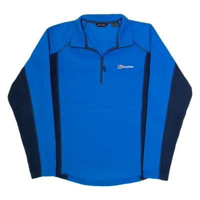 BERGHAUS Mens Fleece Blue 1/4 Zip S