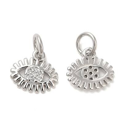 Brass Micro Pave Cubic Zirconia Pendants
