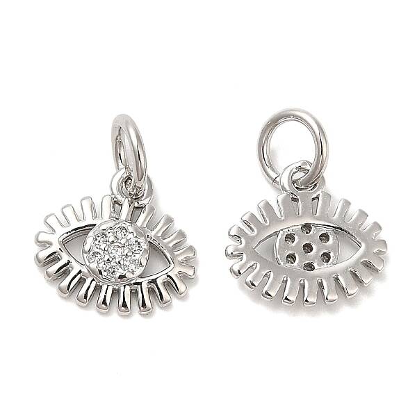 Brass Micro Pave Cubic Zirconia Pendants