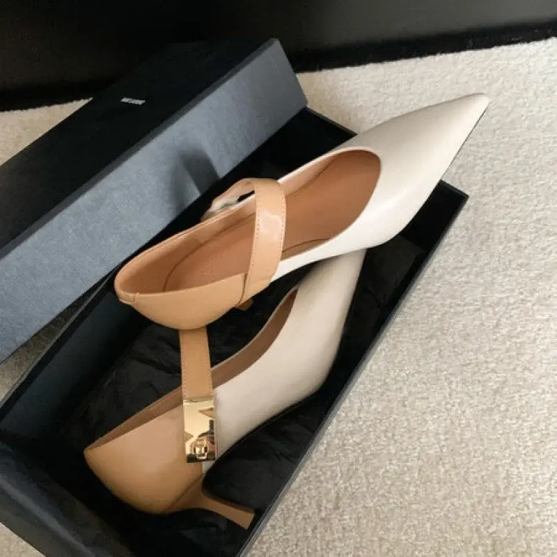 CHIKO Dahlia Pointy Toe Block Heels Mary Jane Shoes