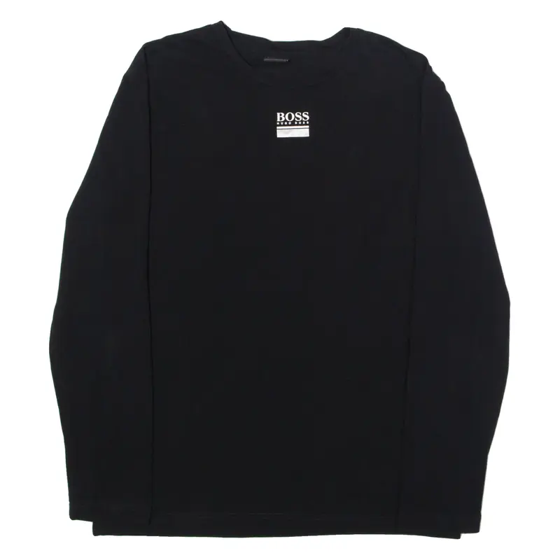 BOSS Togn Mens T-Shirt Black Long Sleeve Crew Neck L