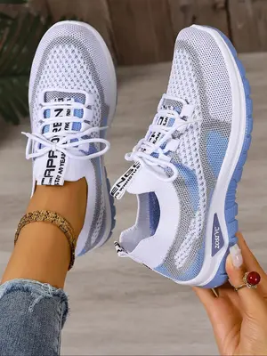 Women's Fashionable Mesh Breathable Lightweight Sneakers, Casual Comfortable Sports Running Shoes, All-match Basic Shoes for ...