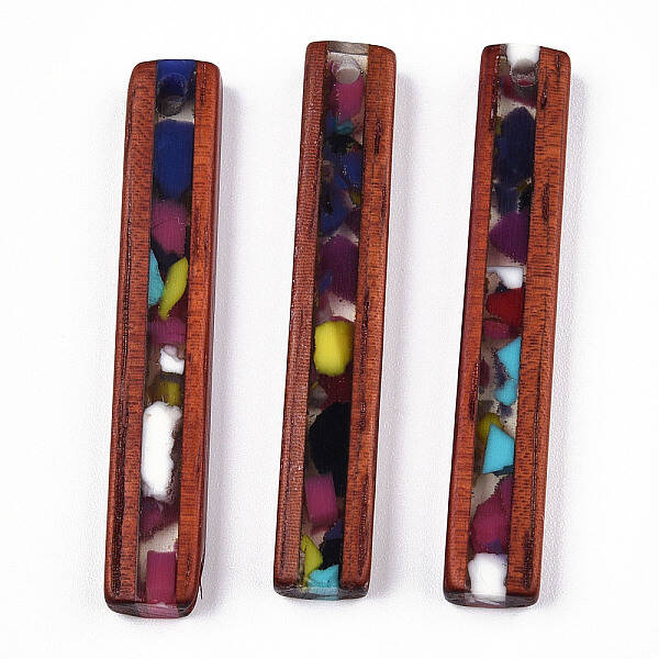 Transparent Resin & Wood Pendants