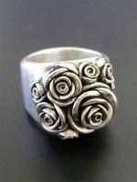 Vintage Trendy Flower Decor Ring, Casual Matching Floral Statement Ring Jewelry, Fashion Jewelry Accessories for Women Girlfr...