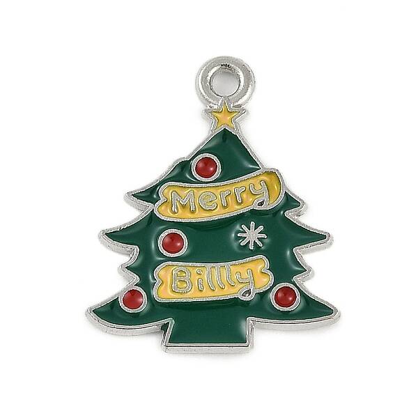 Christmas Theme Alloy Enamel Pendants