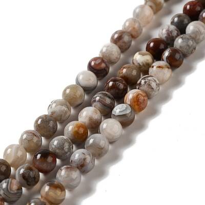 Natural Mexican Lace Agate Beads Strands