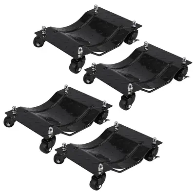 Garvee Heavy-Duty Vehicle Wheel Dolly Set of 4 – 6000 lbs Capacity – 360° Rotating Upgraded Nylon Wheels with Brakes –...