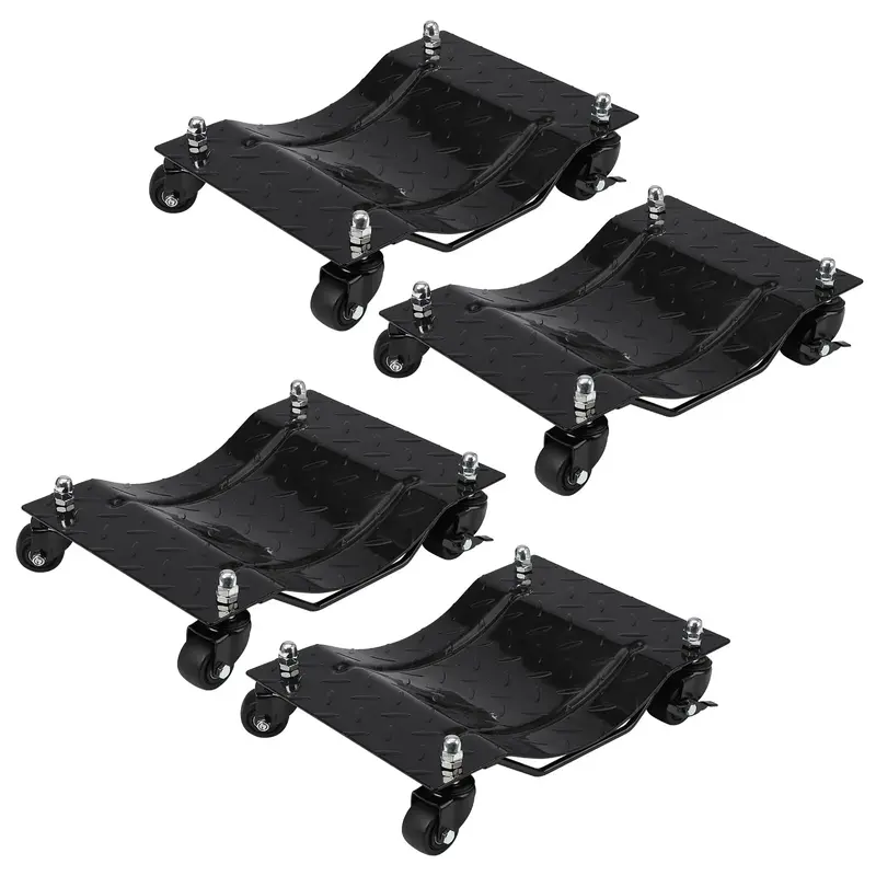 Garvee Heavy-Duty Vehicle Wheel Dolly Set of 4 – 6000 lbs Capacity – 360° Rotating Upgraded Nylon Wheels with Brakes –...