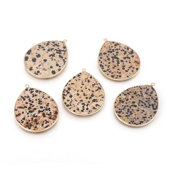 Natural Dalmatian Jasper Pendants