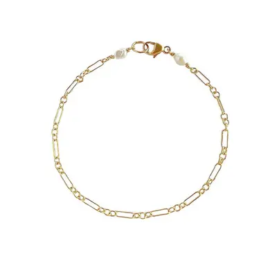 Lily Chain Bracelet Gold | Size: 7.5 in
