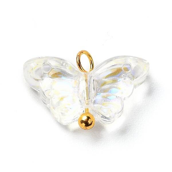 Electroplate Transparent Glass Pendants
