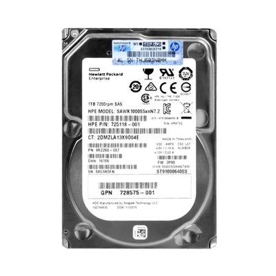 725118-001 HP 1TB 6Gb/s SAS 7200 2.5-Inch Hard Drive