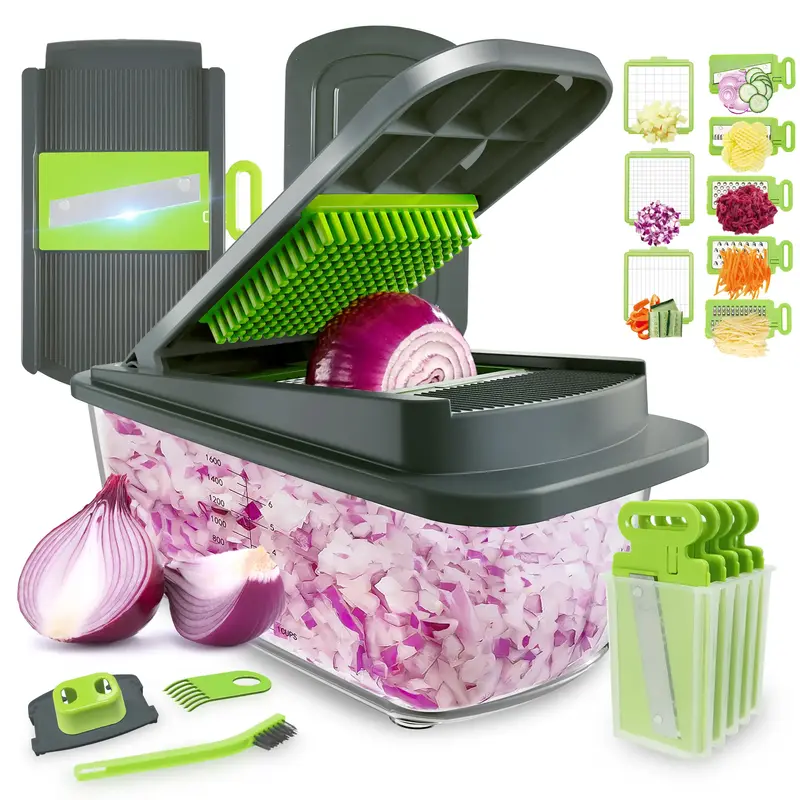 [FallDealsForYou]KitExpert Viral Veggie Chopper(Sharp&Sturdy),  All-in-1 Multifunctional Vegetable Chopper tool, Slicer, Onio...