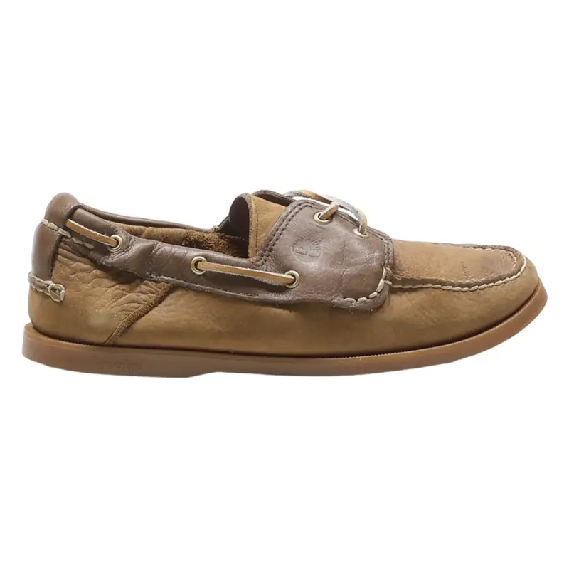 TIMBERLAND Boat Shoes Brown Leather Mens UK 10