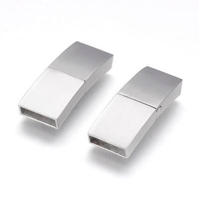 Tarnish Resistant 304 Stainless Steel Magnetic Clasps with Glue-in Ends