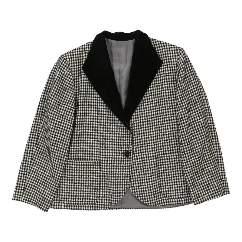 Unbranded Blazer - Medium Black & White Wool Blend