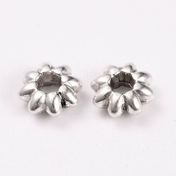 Tibetan Style Alloy Flower Spacer Beads