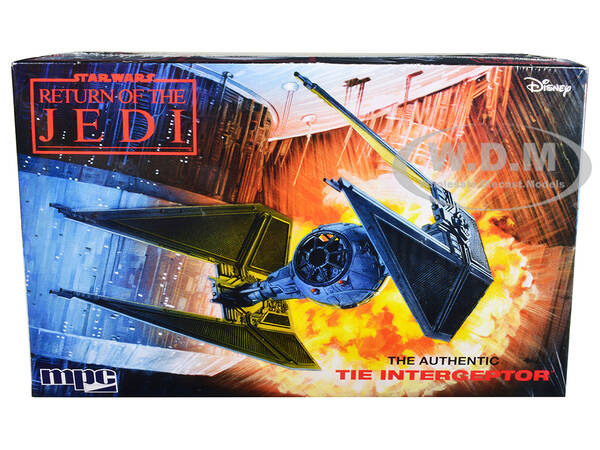 Skill 2 Model Kit Tie Interceptor Spacecraft Star Wars Return of the Jedi (1983) Movie 1/48 Scale Model by MPC