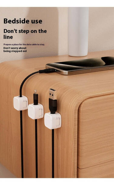 Magnetic Cable Clip Under Desk Cable Management Adjustable Cord Holder Wire Organizer And Cable Management Wire Keeper | Colo...