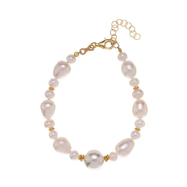 Alisia River Pearl Bead Bracelet AL4543-Gold