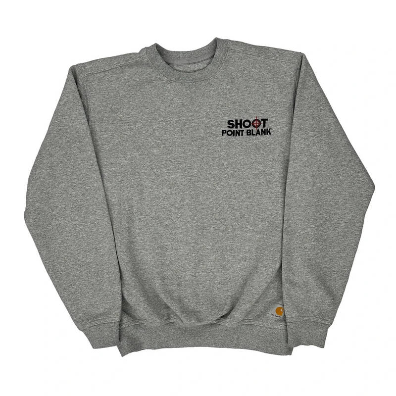 Shoot Point Blank Carhartt Sweatshirt - Small Grey Cotton Blend