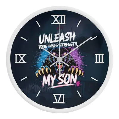 Unleash Your Inner Strength - A Wooden Wall Clock for Sons