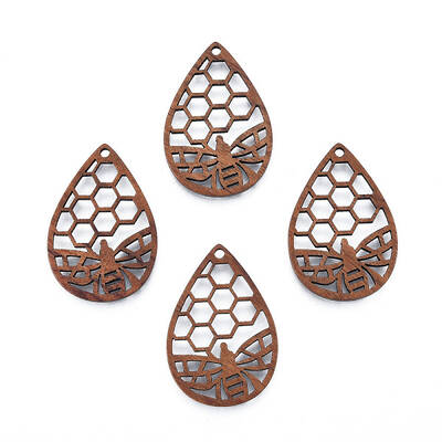 Natural Walnut Wood Pendants