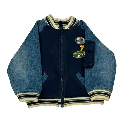 6-9 Months Faded Glory Varsity Jacket - 2XS Blue Cotton Blend