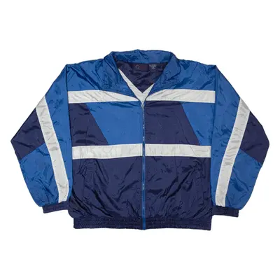 ROUNDTREE & YORK Shell Jacket Blue Nylon 90s Crazy Pattern Mens 2XL