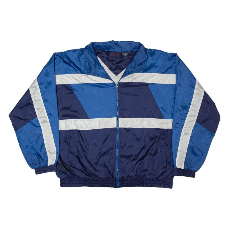 ROUNDTREE & YORK Shell Jacket Blue Nylon 90s Crazy Pattern Mens 2XL